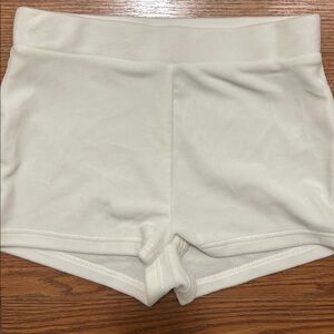 Juicy Couture White Athletic Shorts with Gold Sequins